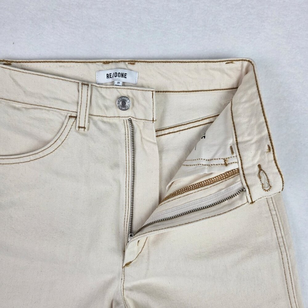 RE/DONE 70s Cigarette Jeans Rinsed Birch High Rise Straight Leg NWT Sz 23 - Picture 8 of 13